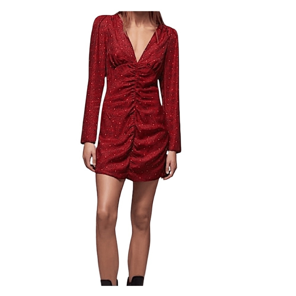 Zara Red Long Sleeve Dress
